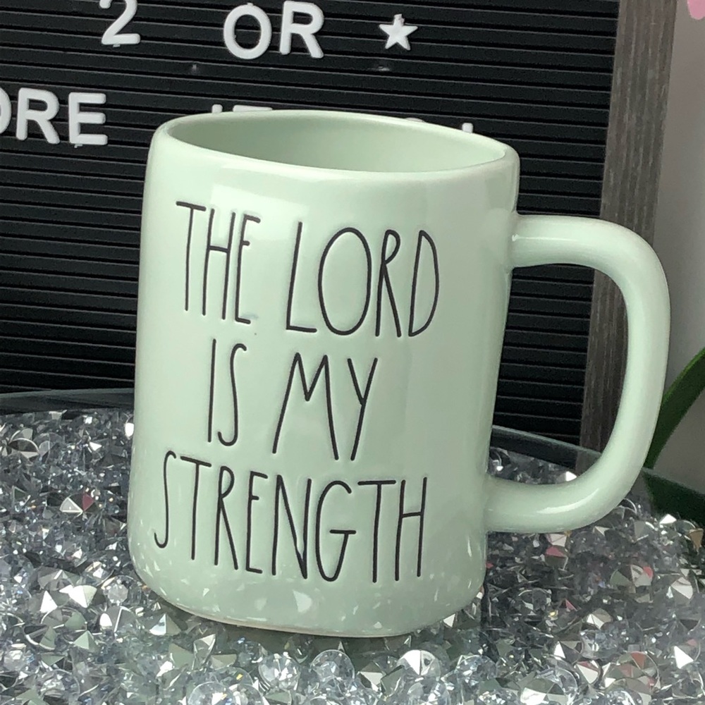 New Rae Dunn THE LORD IS MY STRENGTH mug - Picture 8 of 10